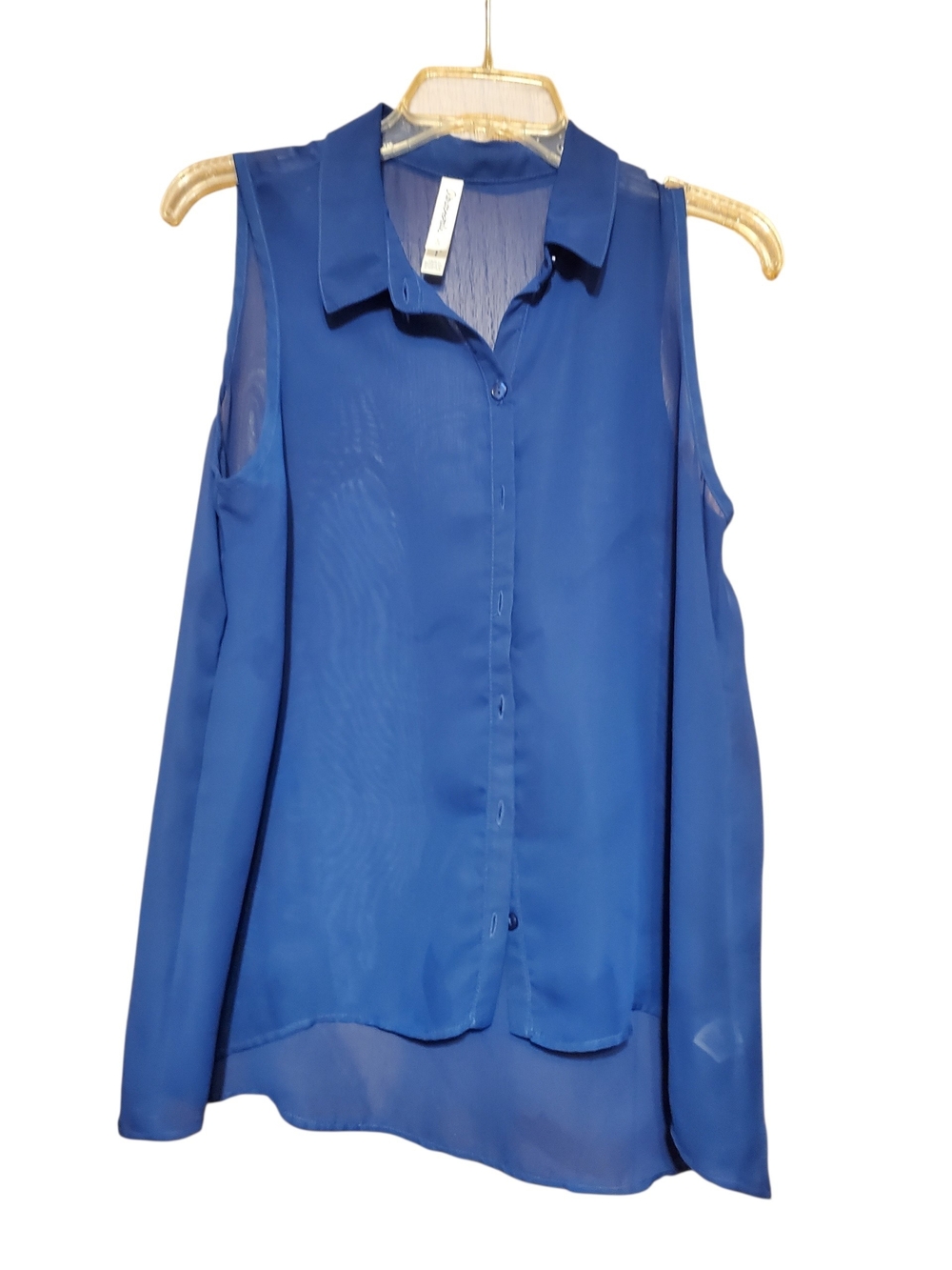 Aeropostale Royal Blue Sleeveless Button-Front  Blouse